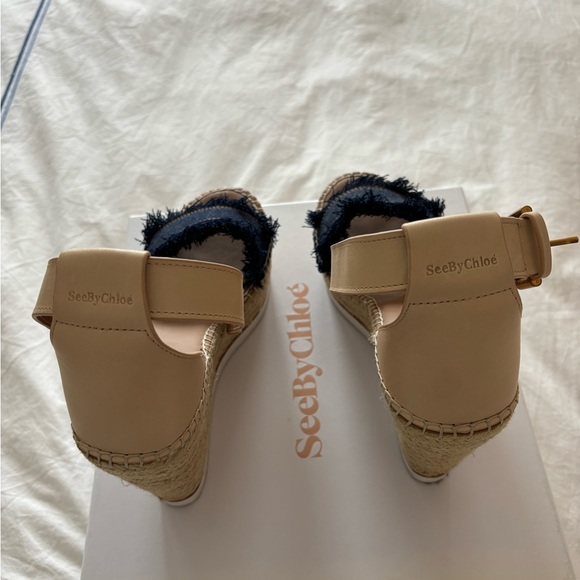 Chloe platform denim wedges - Picture 4 of 6